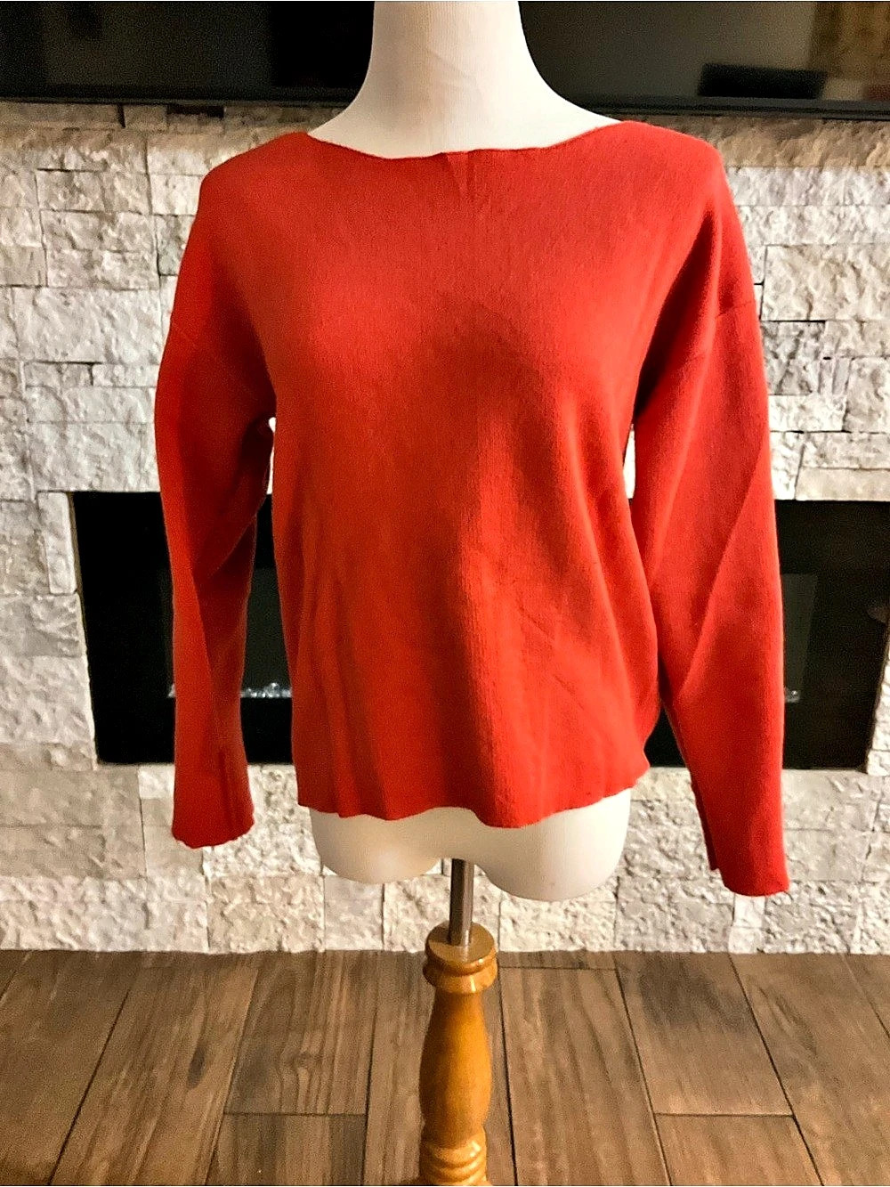 Boutique Red Sweater with tie back Size Medium